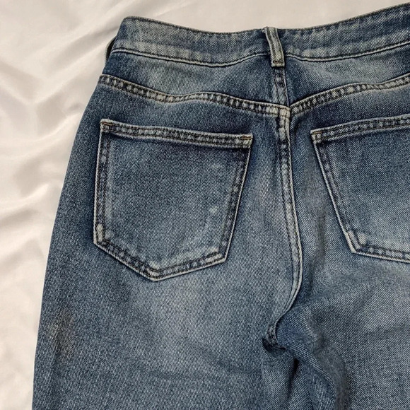 Pacsun Distressed Mom Jean, Color Blue Size 24 - Picture 10 of 14